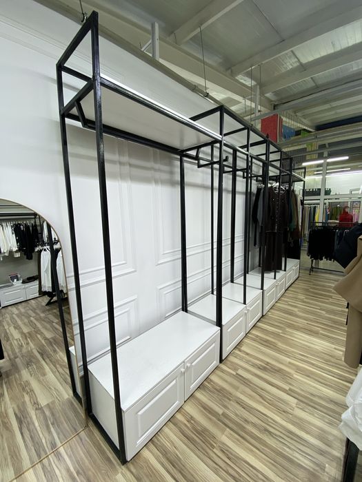 Рейлы, мебель для одежды со шкафчиками