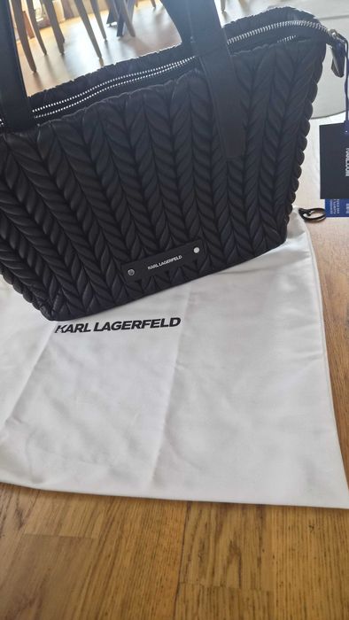 Чанта Karl Lagerfeld от естествена кожа