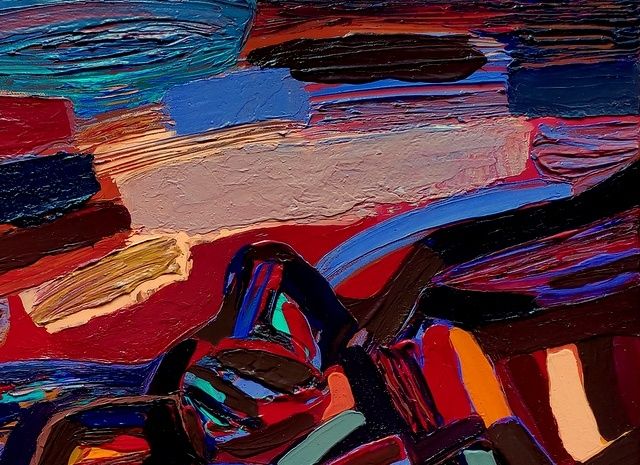 Генко Генков, живописен морски пейзаж - "Лодки"