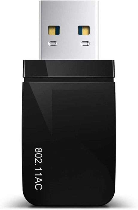 Dual Band WiFi 5 USB адаптер 1300 Mbps (802.11ac) – мини Wi-Fi донгъл