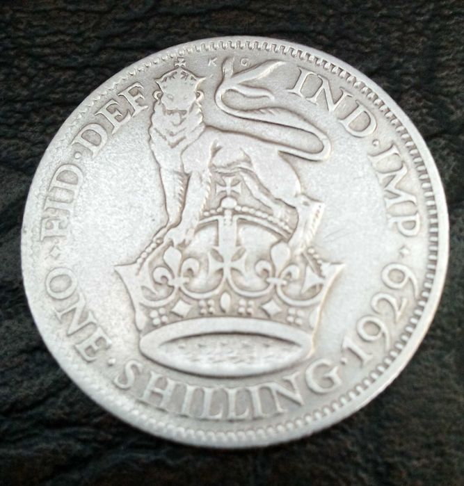 1 шилинг 1929 година Англия сребро