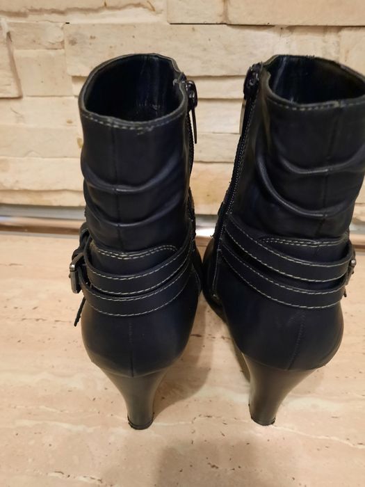 Ghete NOI 40 gri petrol, piele naturala, Ghete 40 maro, blanita