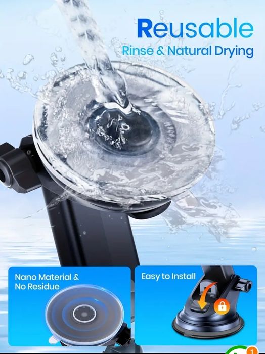 Suport telefon magnetic cu ventuza