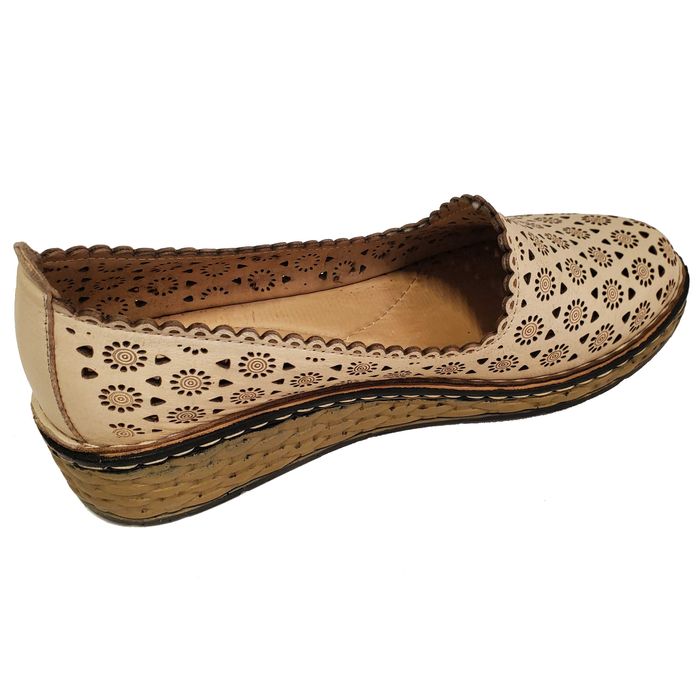 SHOETIQUE.RO Balerini dama talpa ortopedica piele naturala decupata