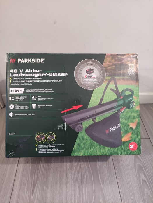 Suflanta aspirator tocator de frunze Parkside 40 V pe acumulatori