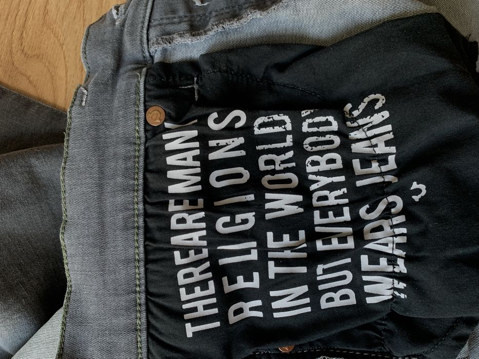 Blugi True Religion barbati gri, model Rocco, masura 36