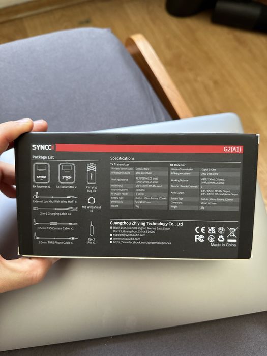 Microfon Lavalieră Wireless Synco G2(A1) – Ca NOU, folosit doar de 2 ori