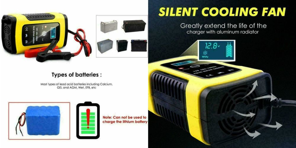 Redresor smart baterii 12V, 4-100Ah cu display Resuscitare Nou ambalat