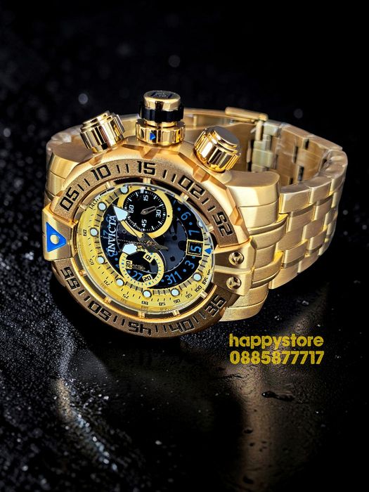 INVICTA Foxhound full metal Gold 57 mm, Инвикта нов ръчен часовник