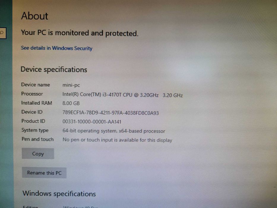 Calculator Mini Fujitsu i3 4170 T 3.20 GHz, SSD 128 GB, 8 GB Ram