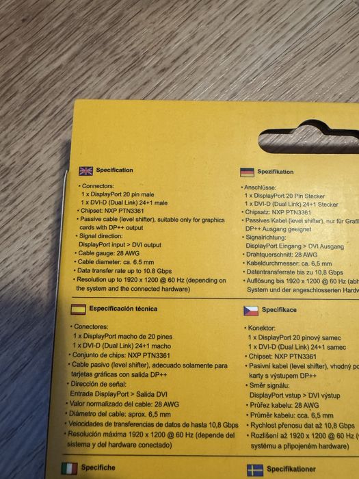 cablu Displayport - DVI dual link Delock 1m