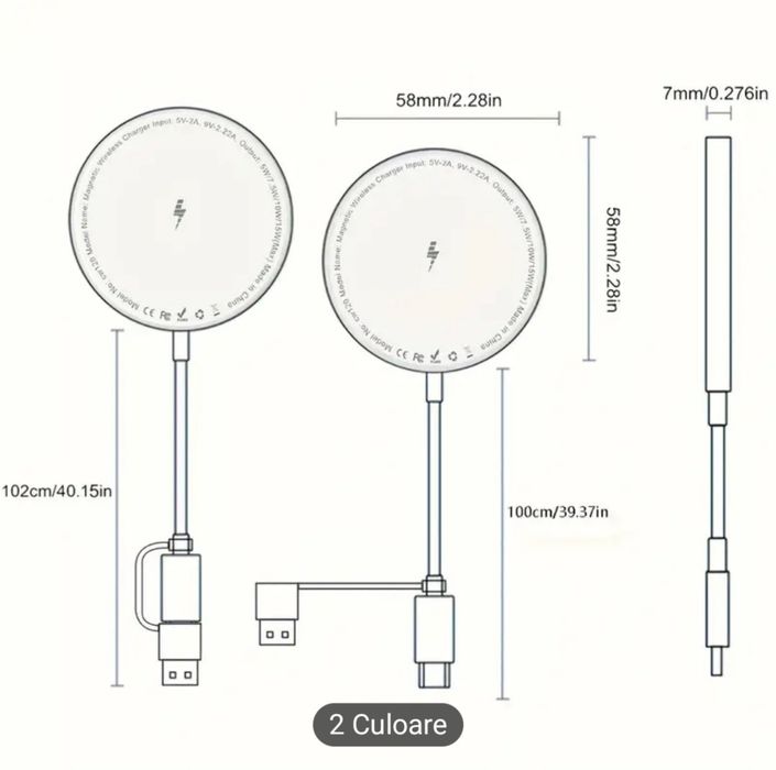 Încărcător fără fir cu magnet Iphone