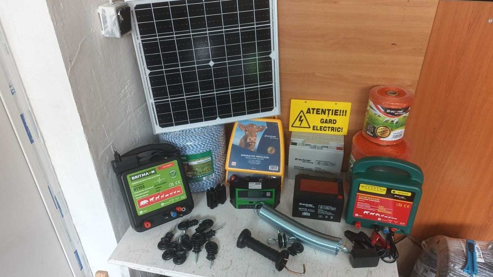 Set complet aparat cu fir gard electric 12v 220v