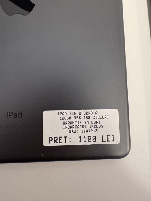Ipad 8 128GB 95% Grad A Garantie 24 Luni - zonemag.ro