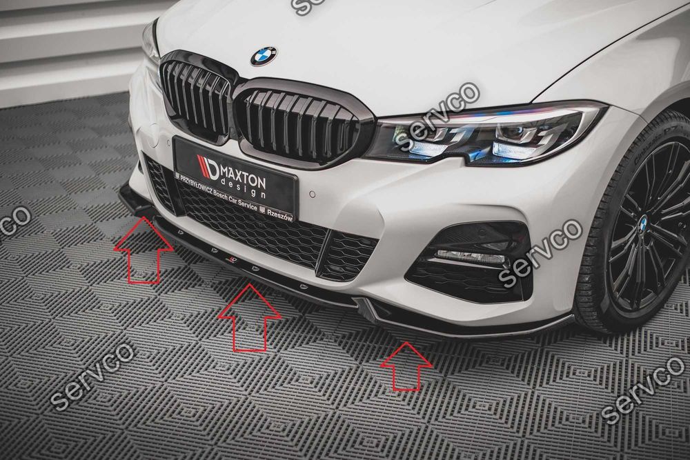 Pachet Set Splitter Exterior Lip Prelungiri Body kit tuning Bmw Seria 3 Touring G21 M-Pack 2018- v12 - Maxton Design