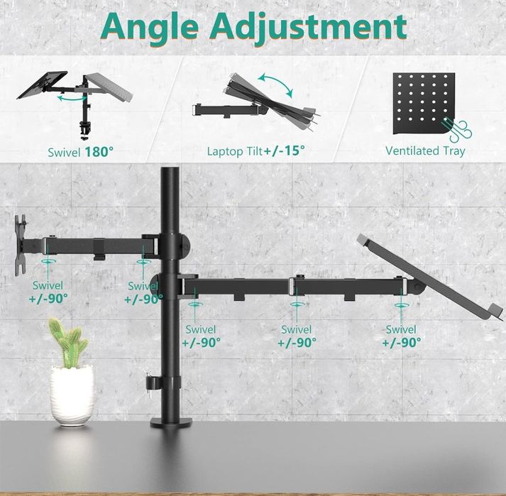Настольный кронштейн крепления для ноутбука и монитора