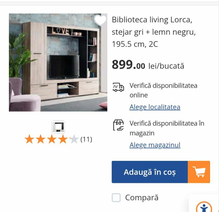 Biblioca living stare foarte buna