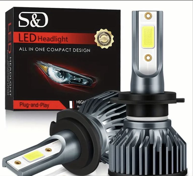 Set 2 becuri LED 20.000LM/6000K/ H1,H4,H7,H8,H9,H11,HB3,HB4