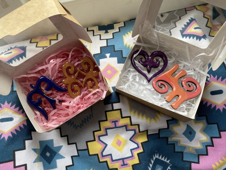 Этно брошь ручная работа