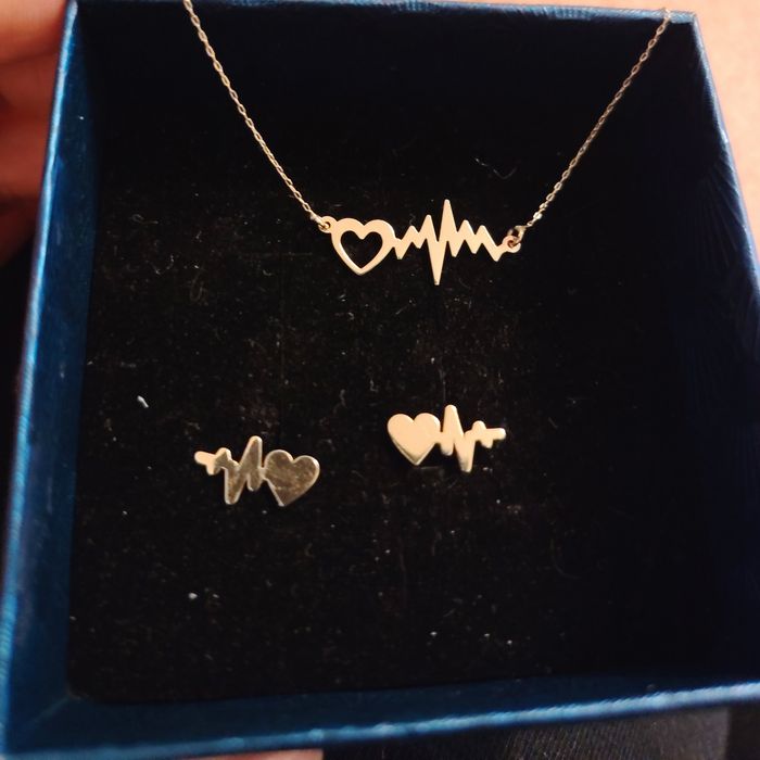 Vând cercei aur  și colier 14 k 585
