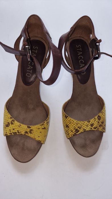 Sandale Staccato piele interior 2 culori toc 7cm