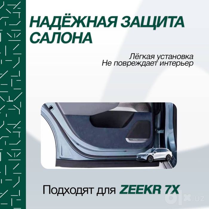 Защитная наклейка из алькантары для дверей Zeekr 7X
