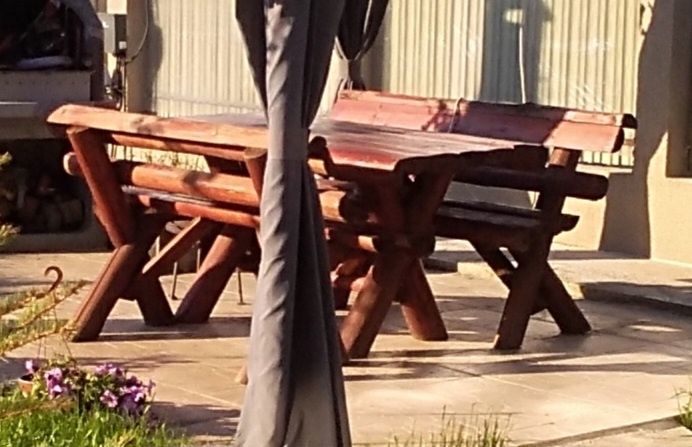 Set 2 bănci cu masa solide și trainice de gradina