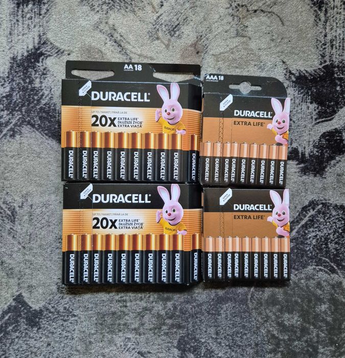 Baterii Duracell 36 buc de AA + 36 buc de AAA