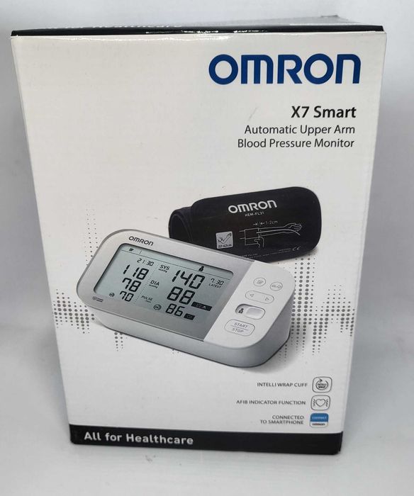 Чисто нов Апарат за кръвно Omron X7 Smart AFIB (Bluetooth & Премиум)