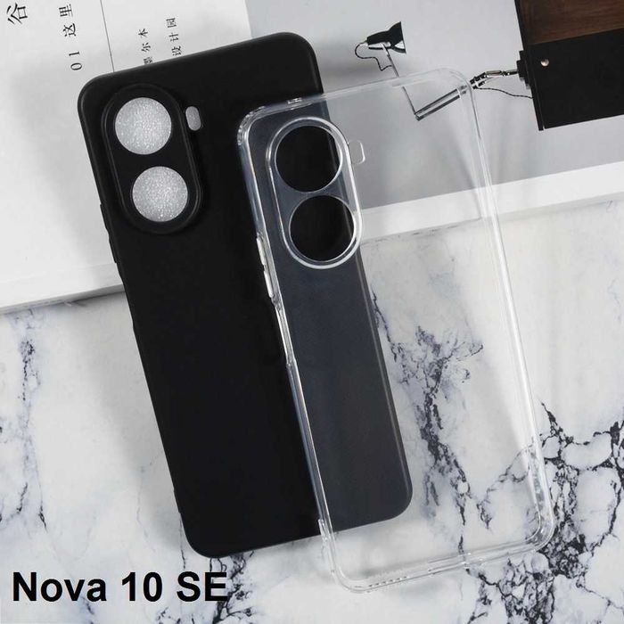 Huawei Nova Y61 Y70 Y90 Y91 Nova 10 SE Силиконов Прозрачен Черен Кейс