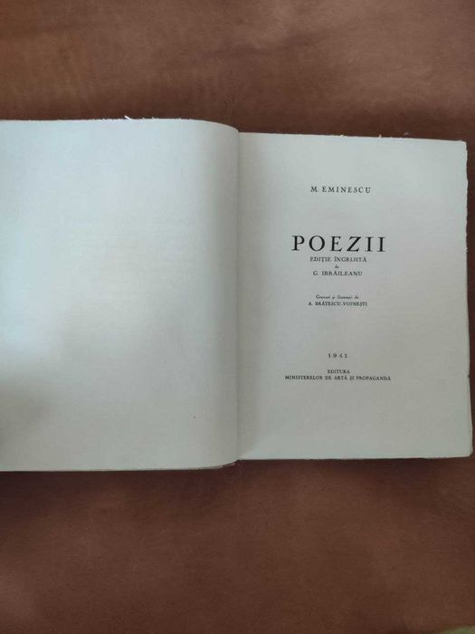 Mihai Eminescu – Poezii – ediție bibliofilă rară (1941)