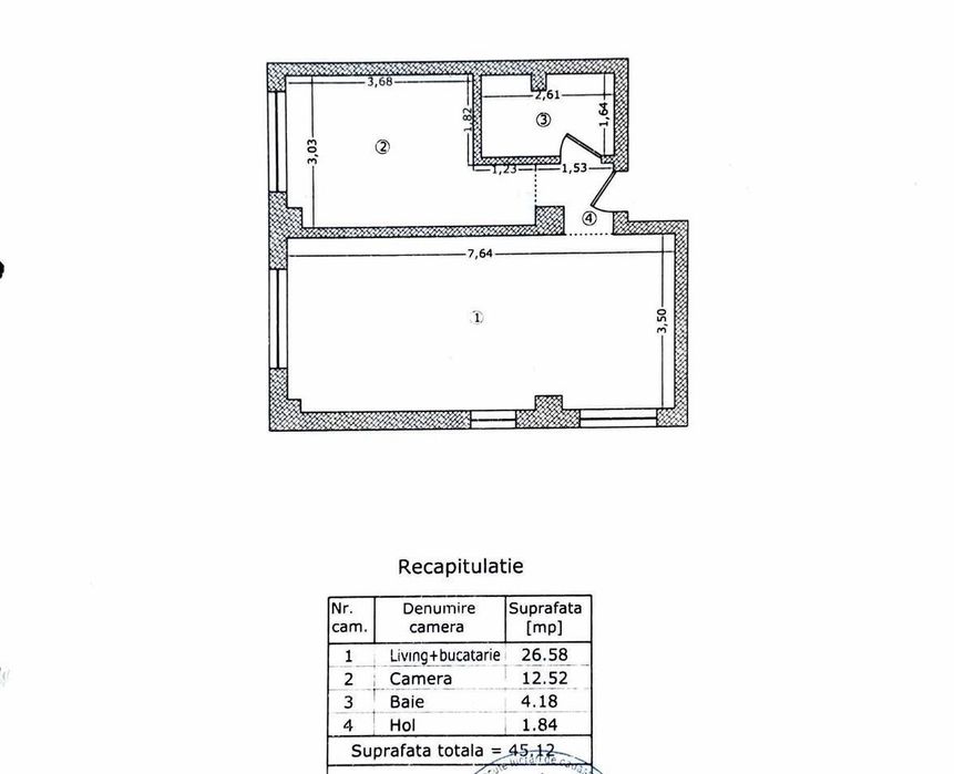 Apartament 2 camere + curte 100 mp + parcare - Titan - Pallady IM550
