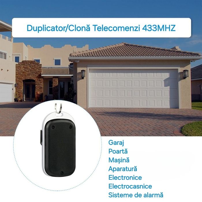Telecomandă universală: garaj, poartă, alarmă auto/moto, lumini, pompă