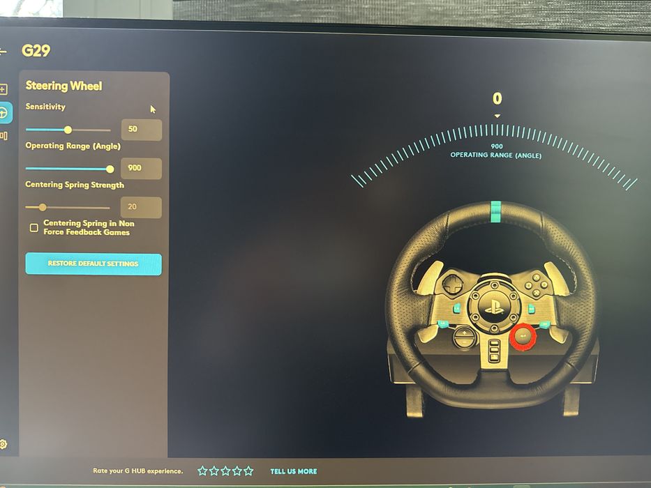 Logitech G29 пълен комплект с кутия