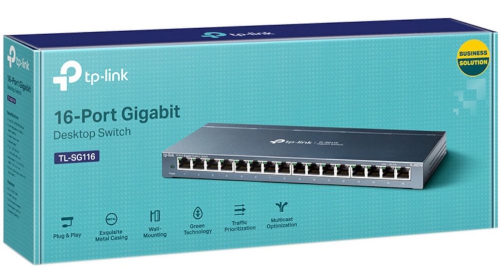 Switch TP-Link 16-Port Gigabit, TL-SG116-Sigilat
