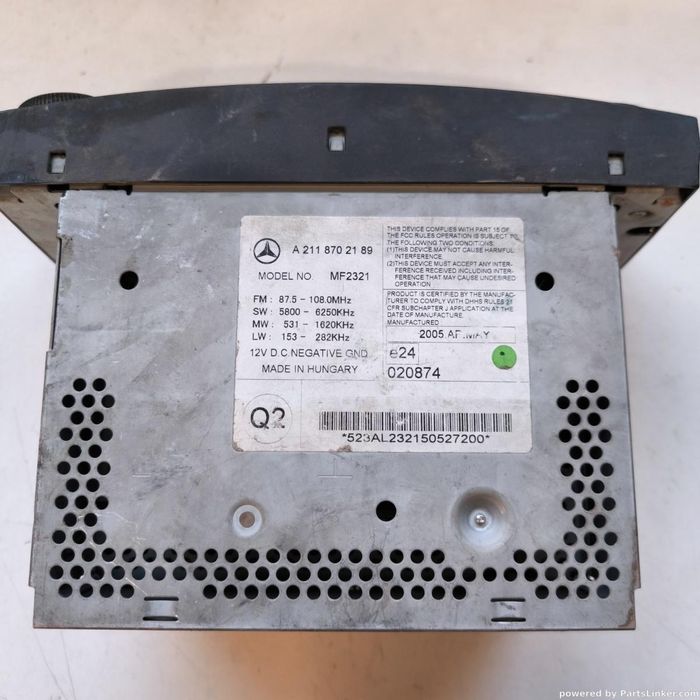 Cd Player Auto Mercedes-Benz E-Class W211 2002 - 2009 A2118702189