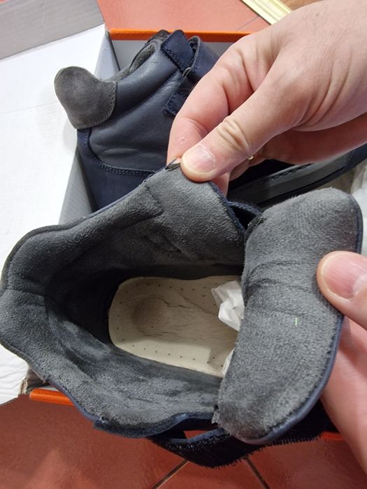 Сапоги осенние, кожаные