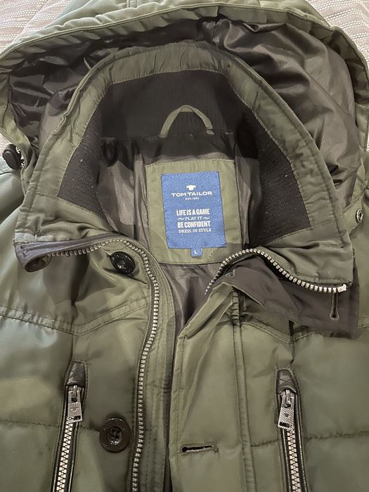 Пуховик Tom Tailor, XL, зеленый