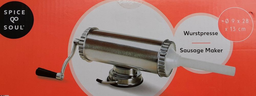 Aparat pentru umplut carnati orizontal INOX NOU - 95 Lei