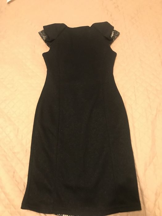 Rochie neagră cu alb S