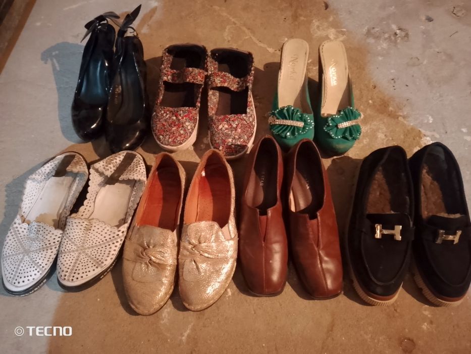 Женская обувь  7 пар кожанная