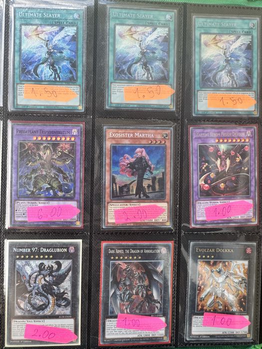 Yugioh singles.
