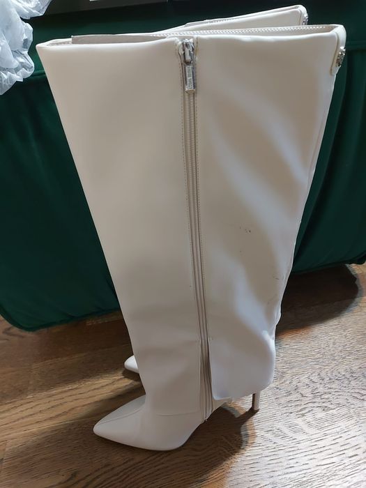Cizme albe inalte