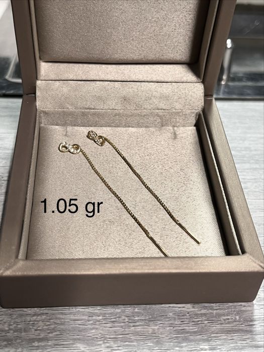 Cercei AUR 14 K-485 lei /Gr .Ca nou
