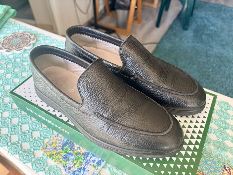 Mocasini bărbați Marelbo (Cod 980-1 Negru), Piele Naturală, Mărimea 41 - Ca Noi