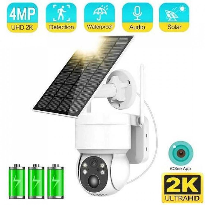 + 64GB карта ICSEE Соларна Wifi камера с отделен панел 4MP - TQ2