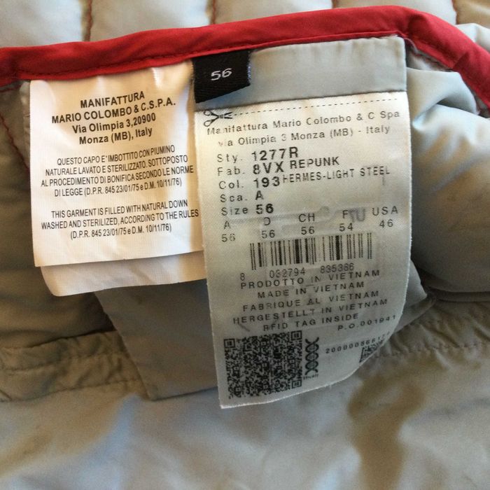 НОВО оригинално червено пухено яке COLMAR размер 56 / XL от Италия