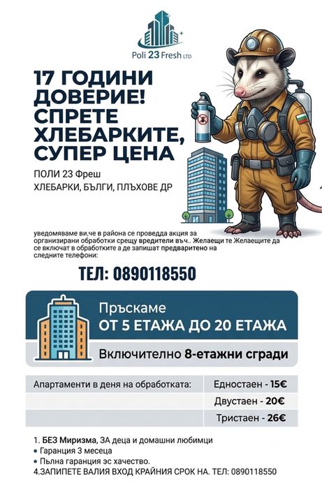Спрете хлебарките  супер цени