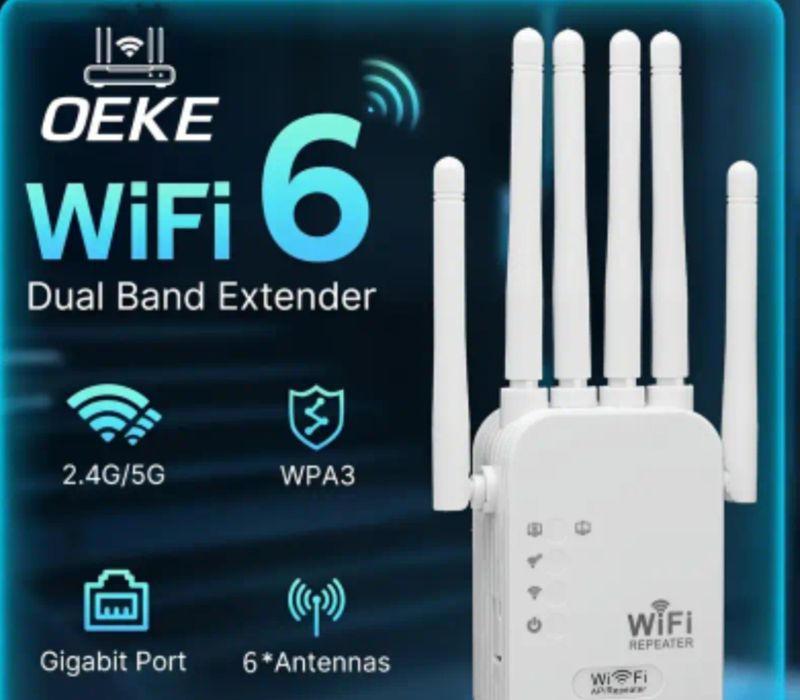 Акция Новая модель Wi-Fi 6 сетевого усилителя 2.4G и 5.8G 1200Мбит/с,