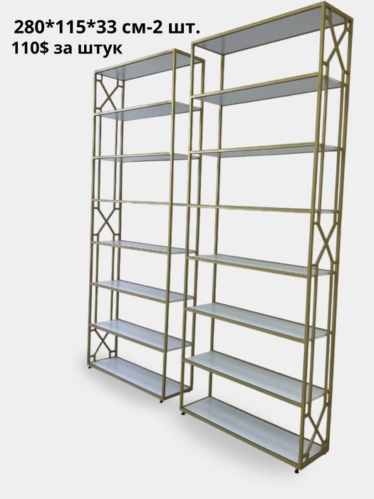 Металлический стеллаж для одеждый.

Стеллаж с п